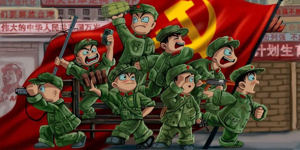小时候都有一股当兵的情怀